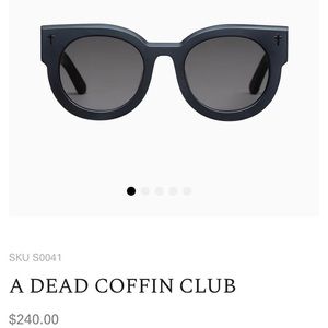 EUC a dead coffin club matte gloss black valley eyewear sunglasses